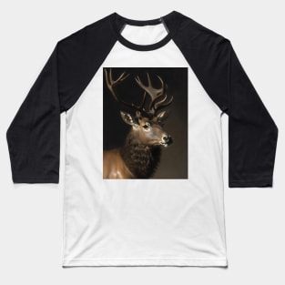 Stag Oil Painting Baseball T-Shirt